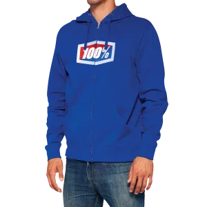 100% Official Fleece Zip-Up Hoodie - Royal - XL 20032-00023