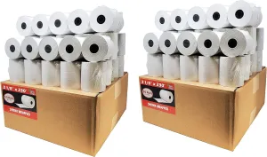 (100 Rolls) 3 1/8 x 230 Thermal Paper Receipt Rolls (55 GSM Premium Quality German Paper) Fits All POS Cash Registers BPA Free - BuyRegisterRolls