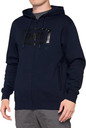 100% Syndicate Fleece Zip-Up Hoodie - Navy/Black - Medium 36017-402-11