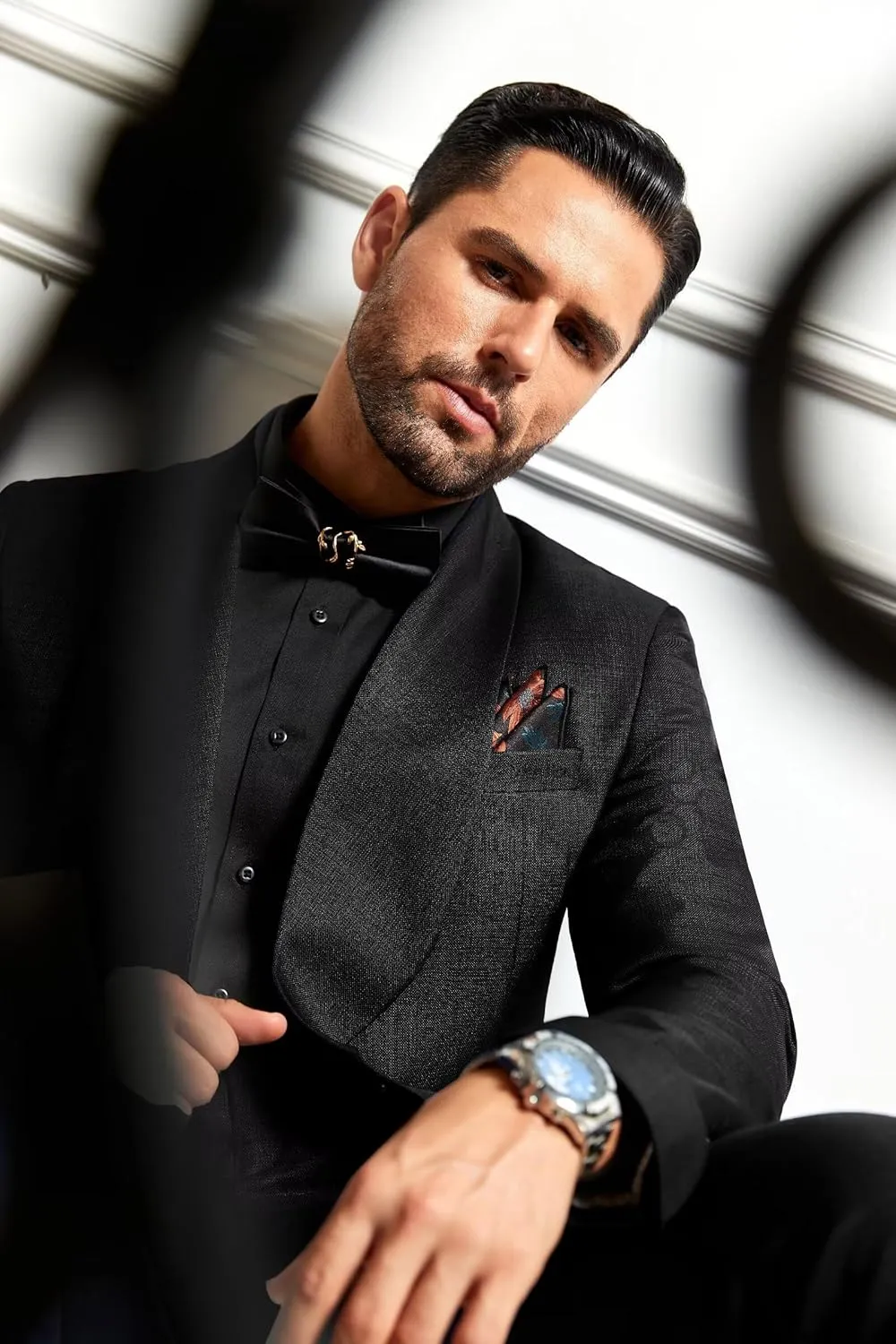 2 Piece Mens Suit Slim Fit Shawl Lapel Tuxedo for Mens Wedding Formal Business Party Prom for Men Blazer Jacket and Pant