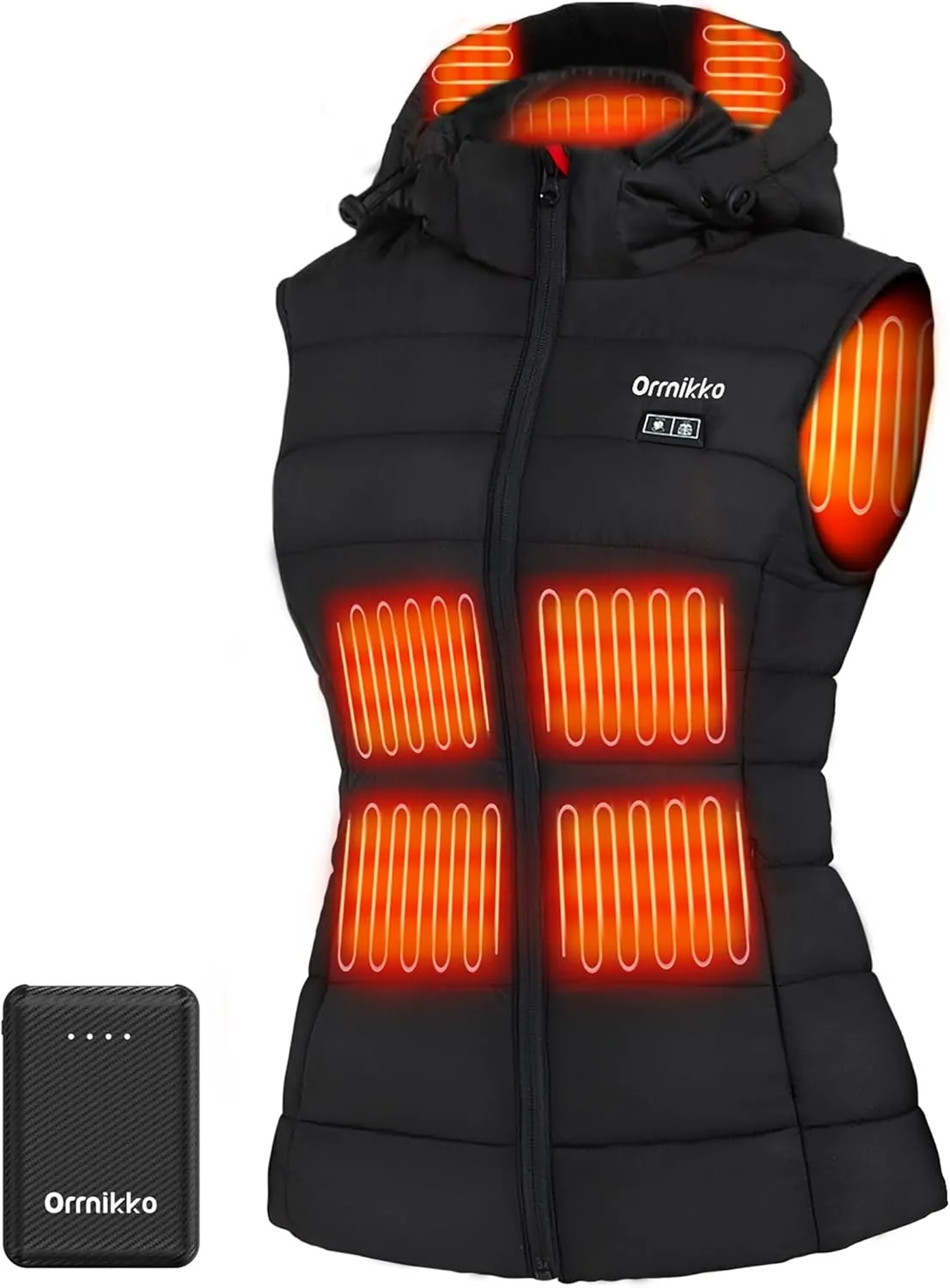 [2024 All-New] Heated Vest Women - Detachable Heated Hood, With 7.4V 16000mAh Battery Pack