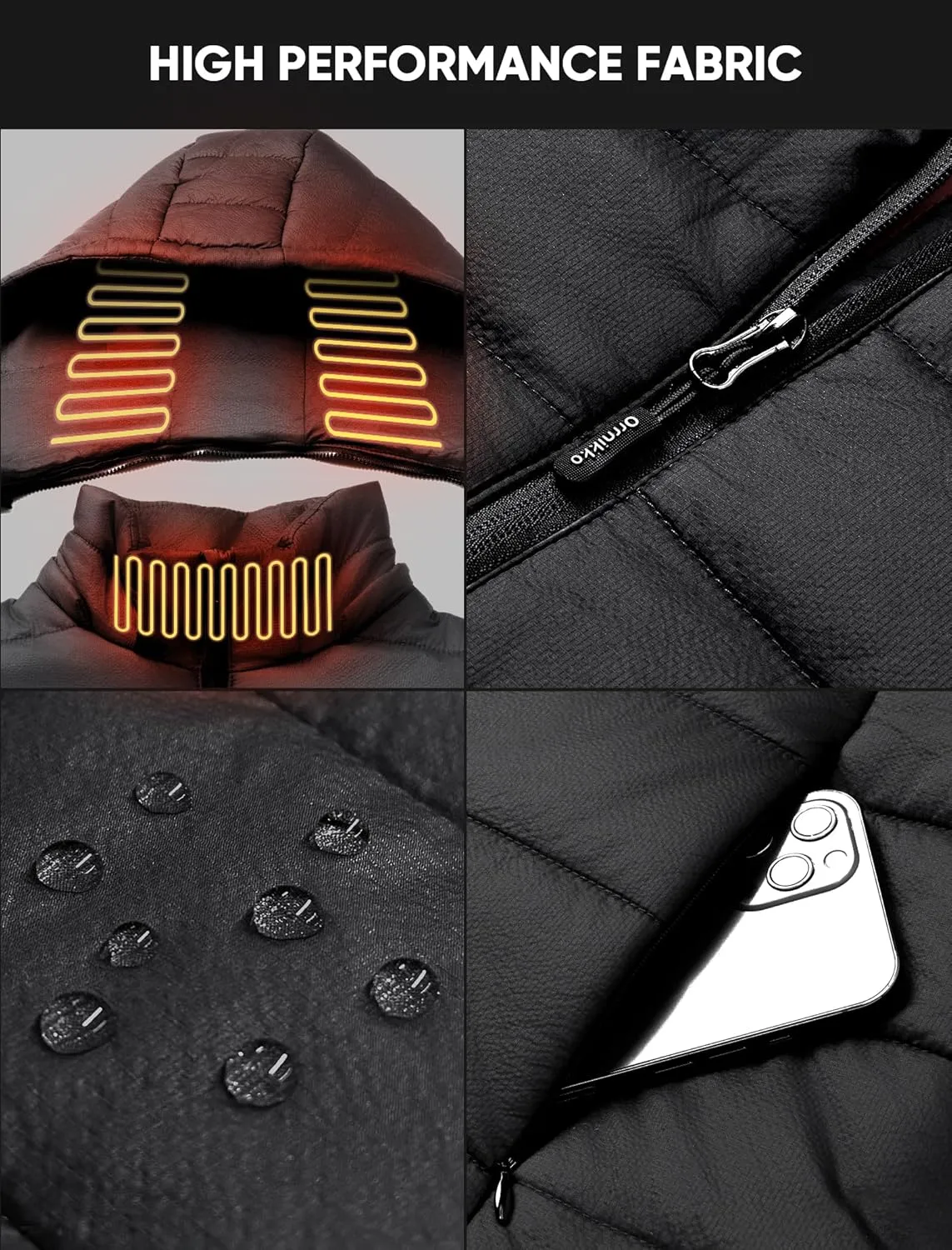 [2024 All-New] Heated Vest Women - Detachable Heated Hood, With 7.4V 16000mAh Battery Pack
