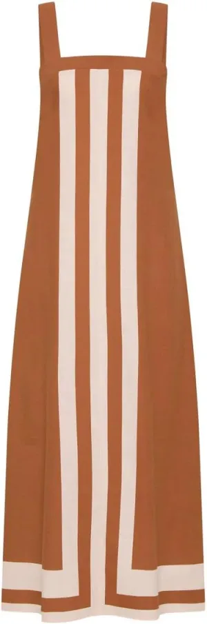 2025 Women Boho Summer Floral Dress Color Block Maxi Casual Striped Beach Coverups Overall Dress