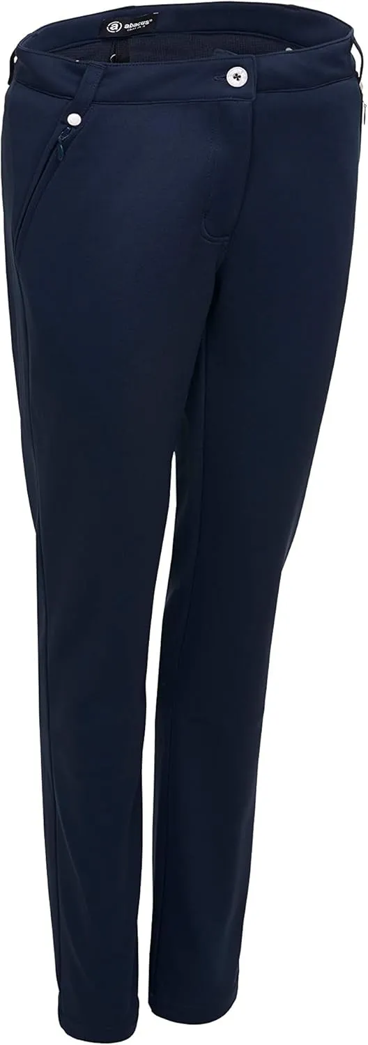 ABACUS Sportswear Warm Water Repellent Windproof Breathable Stretchable Ladies Portnoo Softshell Golf Trousers