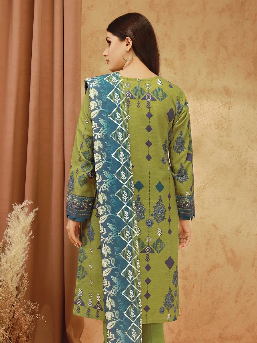 ACE Galleria Digital Embroidered Unstitched 3Pc Khaddar Suit ACE 12137