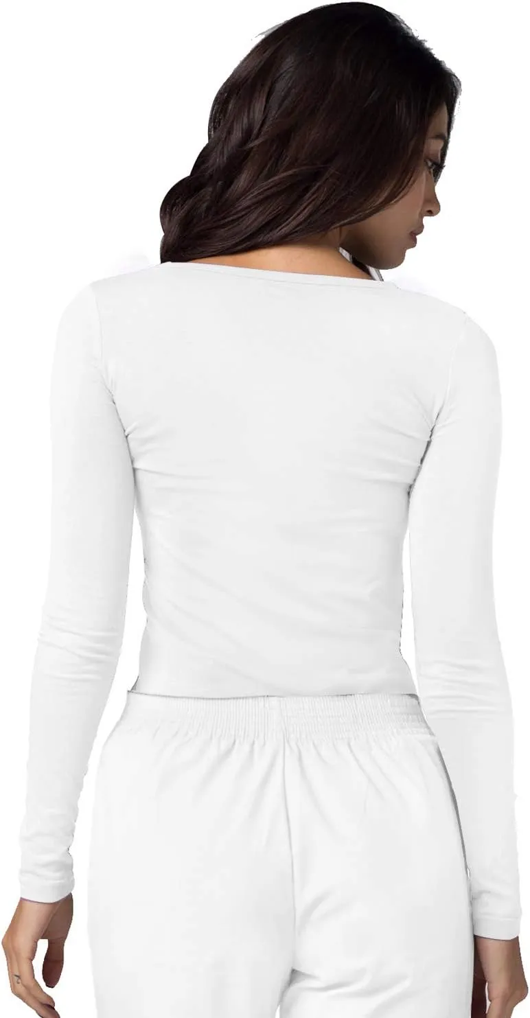 Adar Underscrubs for Women 2 Pack - Long Sleeve Underscrub Comfort Tee
