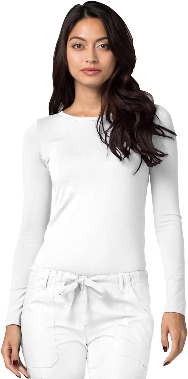 Adar Underscrubs for Women 2 Pack - Long Sleeve Underscrub Comfort Tee