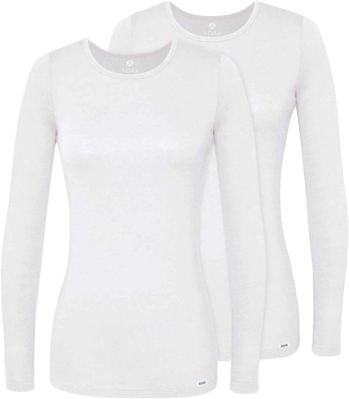Adar Underscrubs for Women 2 Pack - Long Sleeve Underscrub Comfort Tee