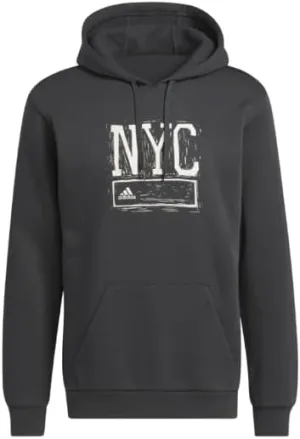 adidas Men's Sportswear NYC GRAPHIC HOODIE (as1, alpha, l, regular, regular, Carbon)