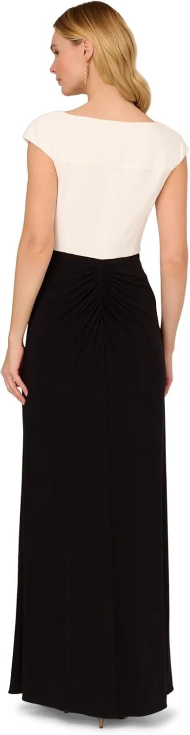 Adrianna Papell Women's Pleated Layered Gown