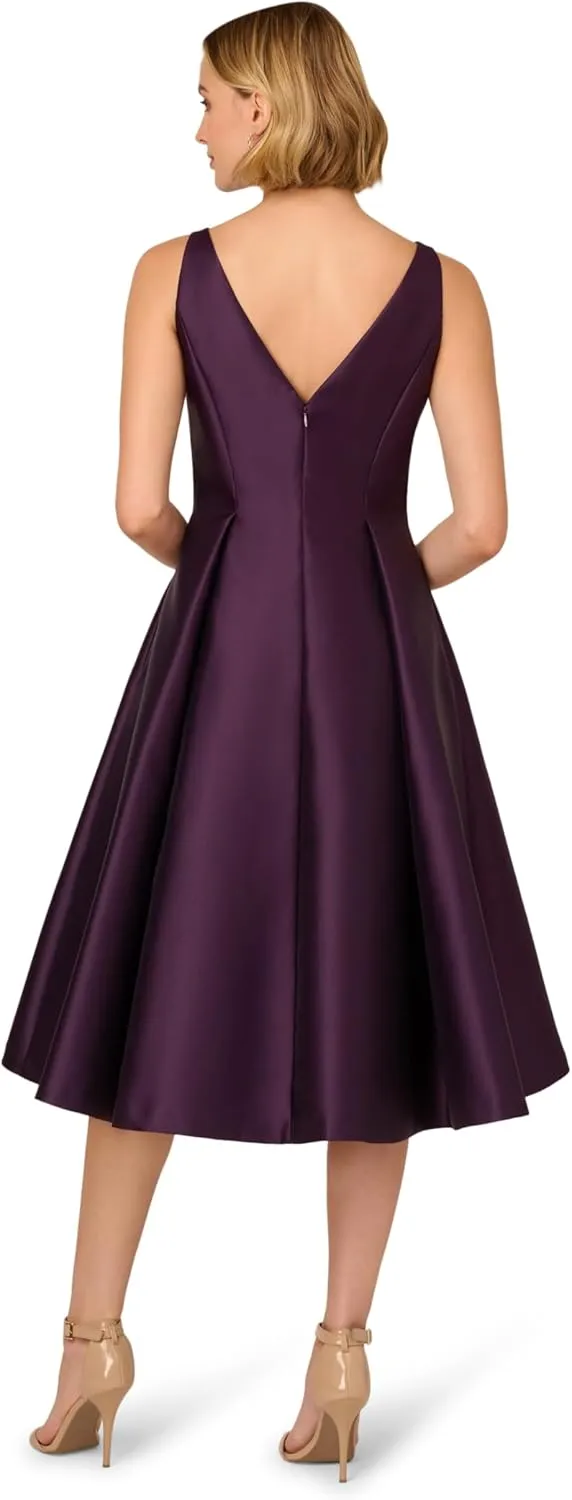 Adrianna Papell Women's Sleeveless Tea Length Dress