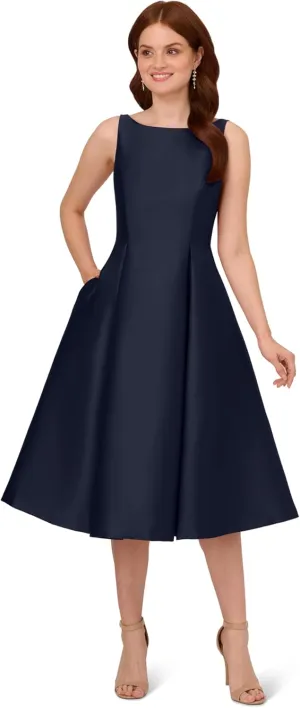 Adrianna Papell Women's Sleeveless Tea Length Dress