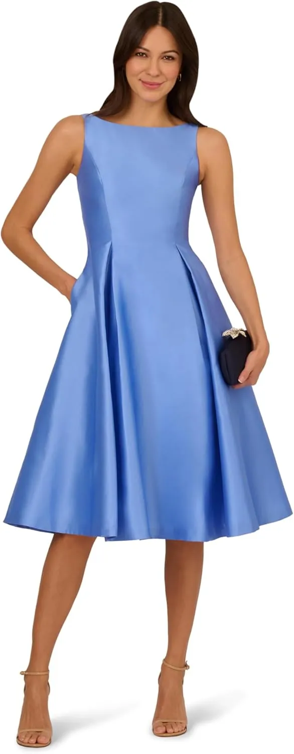 Adrianna Papell Women's Sleeveless Tea Length Dress