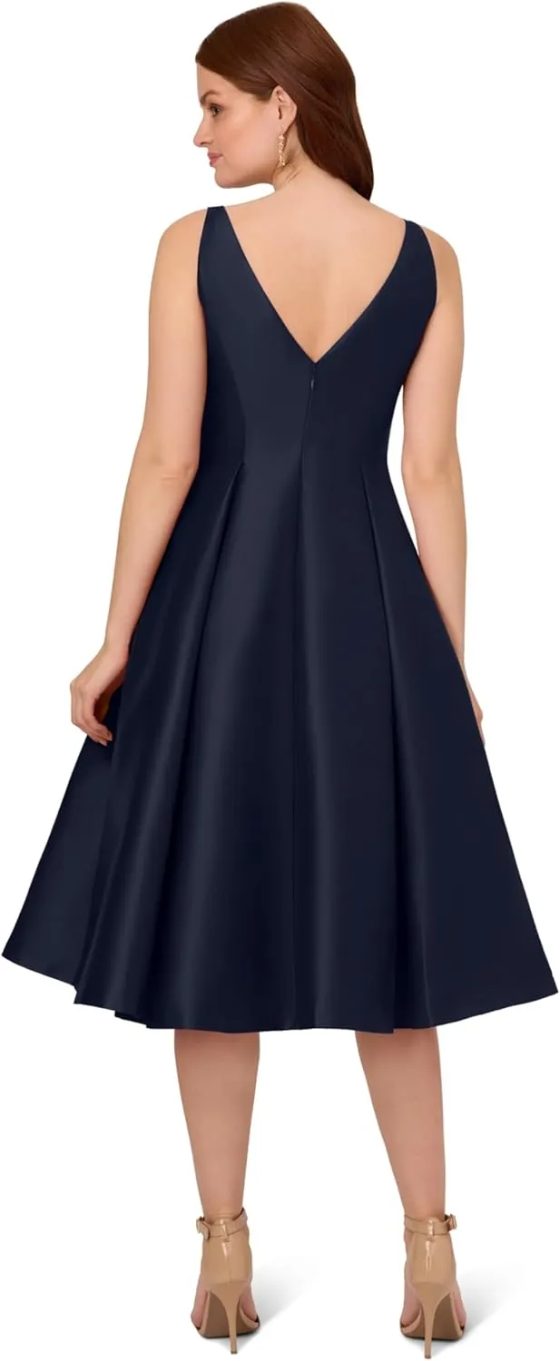 Adrianna Papell Women's Sleeveless Tea Length Dress