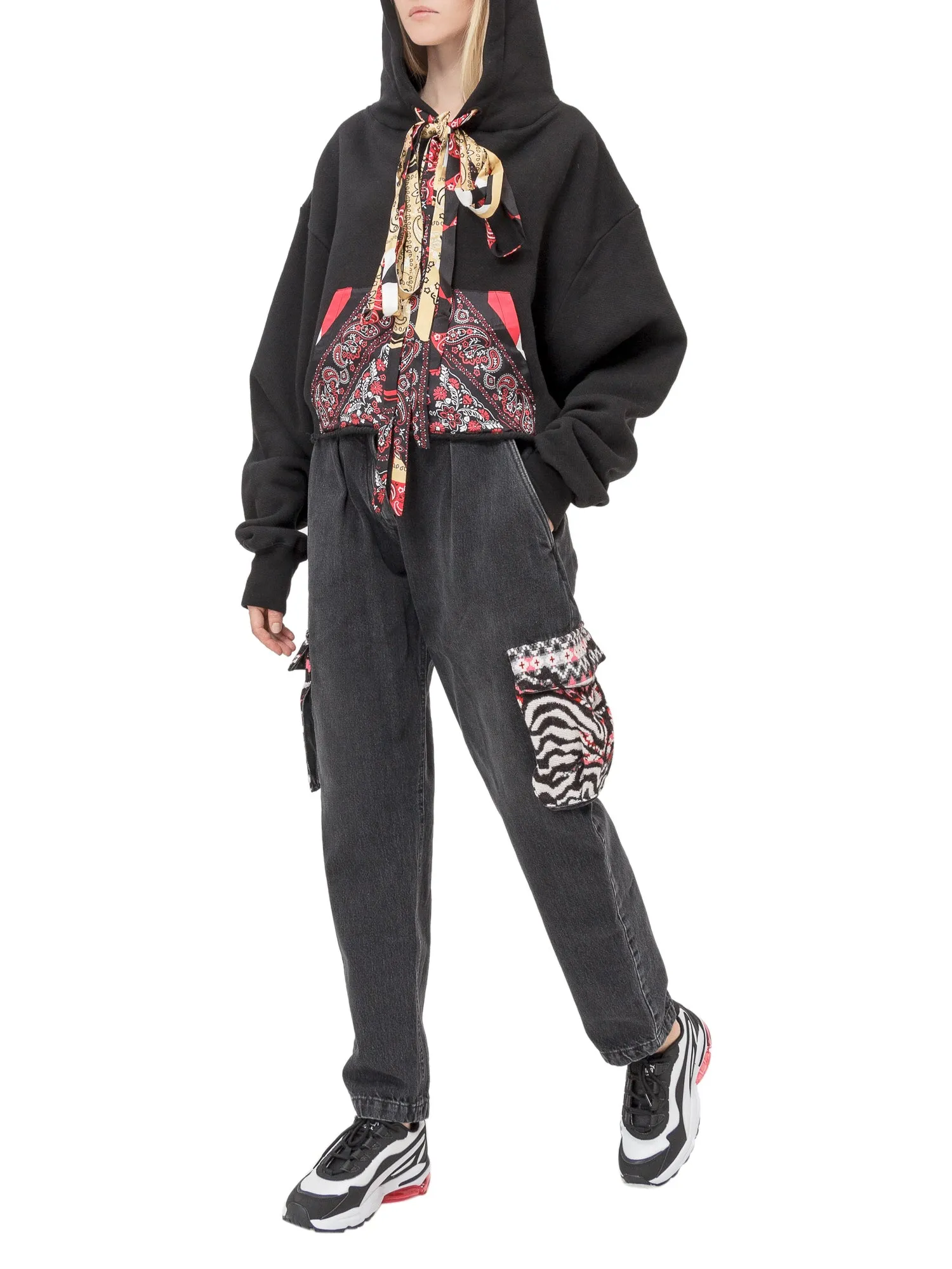 Alanui Scarf Tied Hoodie