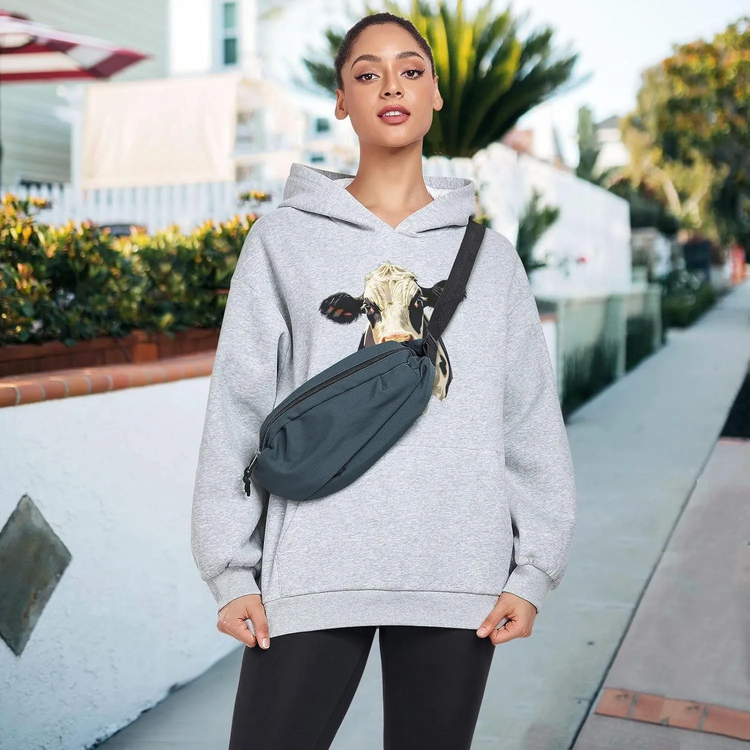 ALAZA Cow in Farm Womens Hoodie Women's Sweatshirts Oversized Pullover Fall Spring Outfits