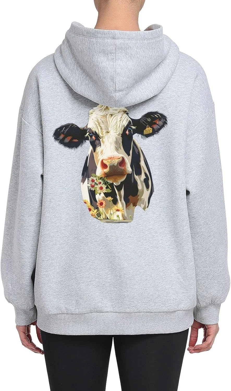 ALAZA Cow in Farm Womens Hoodie Women's Sweatshirts Oversized Pullover Fall Spring Outfits