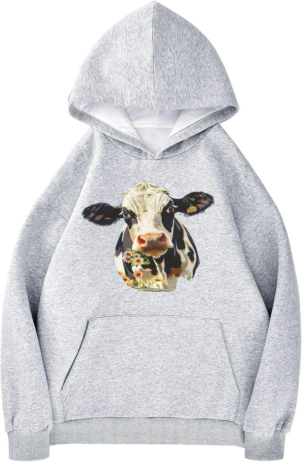 ALAZA Cow in Farm Womens Hoodie Women's Sweatshirts Oversized Pullover Fall Spring Outfits