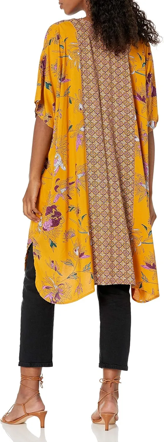Angie Women's Boho Long Duster Kimono Cardigan