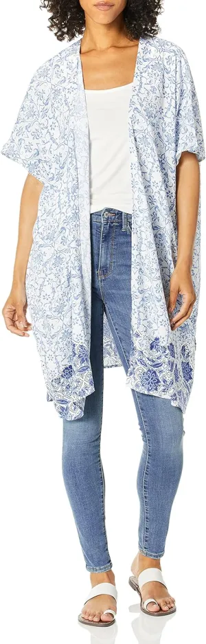 Angie Women's Boho Long Duster Kimono Cardigan