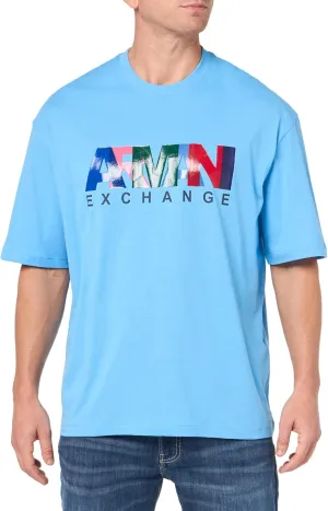 Armani Exchange Men's Comfort Fit Cotton Jersey Color Logo Tee