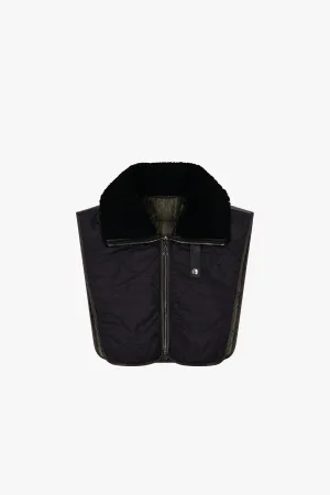Aviator Zip Collar - Black / Dark Olive