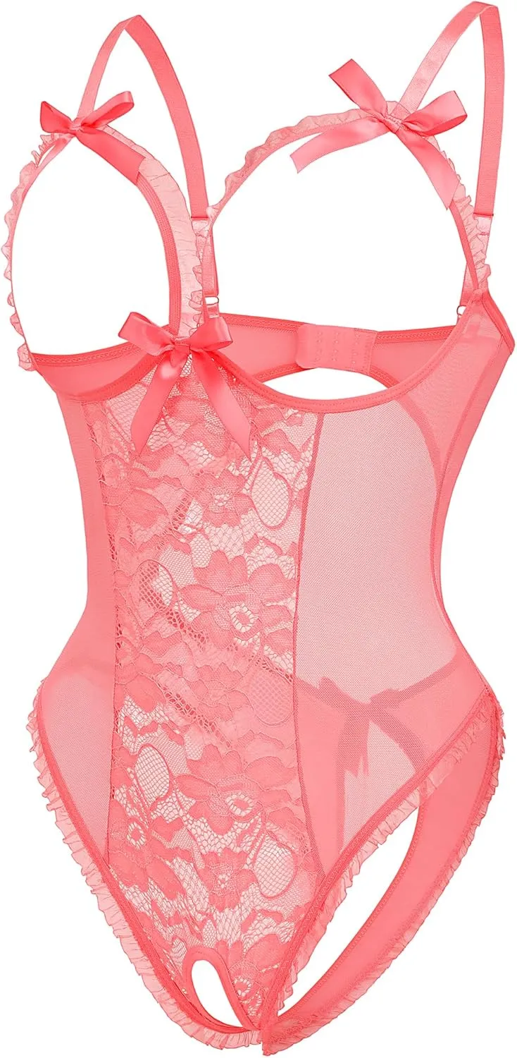Avidlove Sexy Lingerie for Women One Piece Lace Babydoll Sleepwear Bodysuit