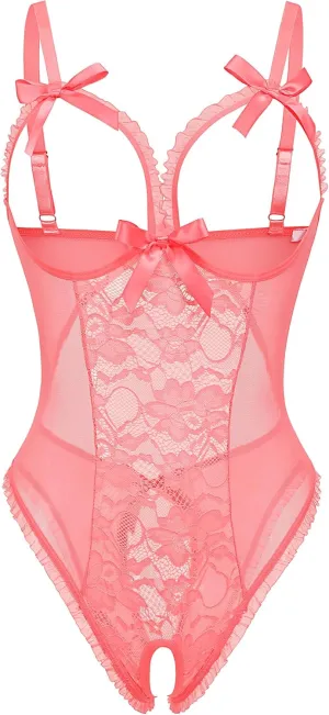 Avidlove Sexy Lingerie for Women One Piece Lace Babydoll Sleepwear Bodysuit