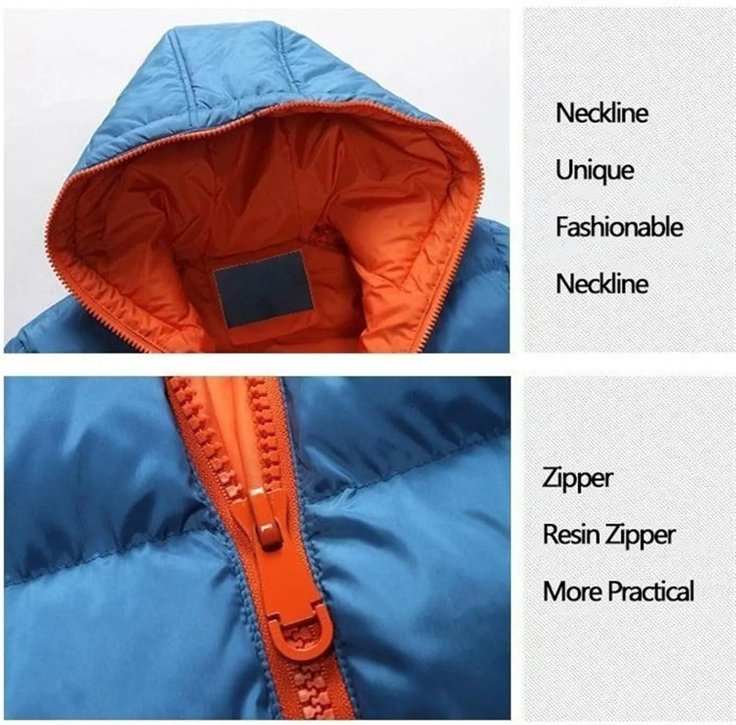 AYGJKIE Warm Winter Jacket Coat with Hood Medium Long Men's Cotton Padded Jacket with Windproof Zip