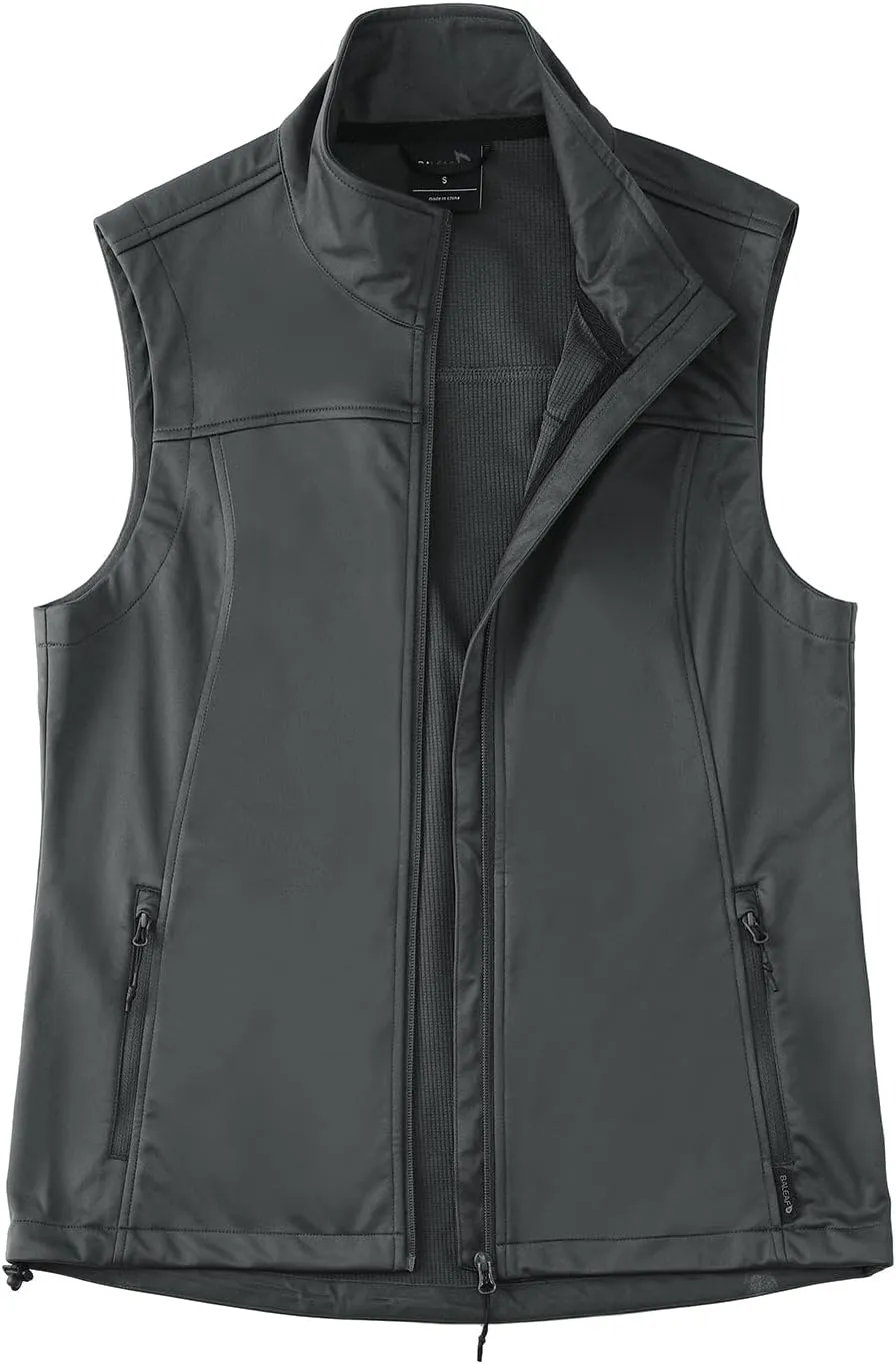 baleaf Women's Lightweight Vest Softshell Sleeveless Jacket Windproof Stand Collar with Zipper Pockets Running Hiking Golf