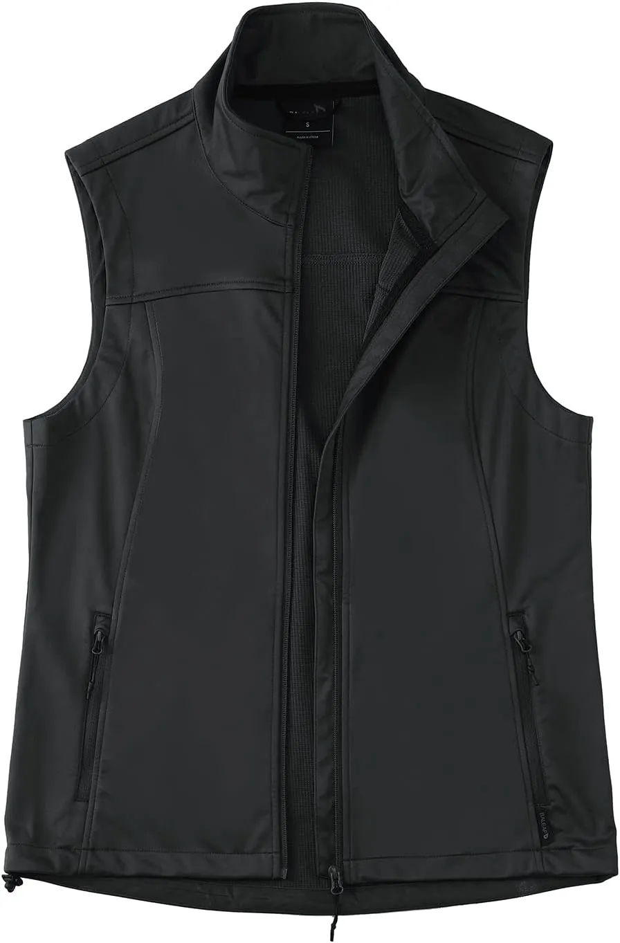 baleaf Women's Lightweight Vest Softshell Sleeveless Jacket Windproof Stand Collar with Zipper Pockets Running Hiking Golf