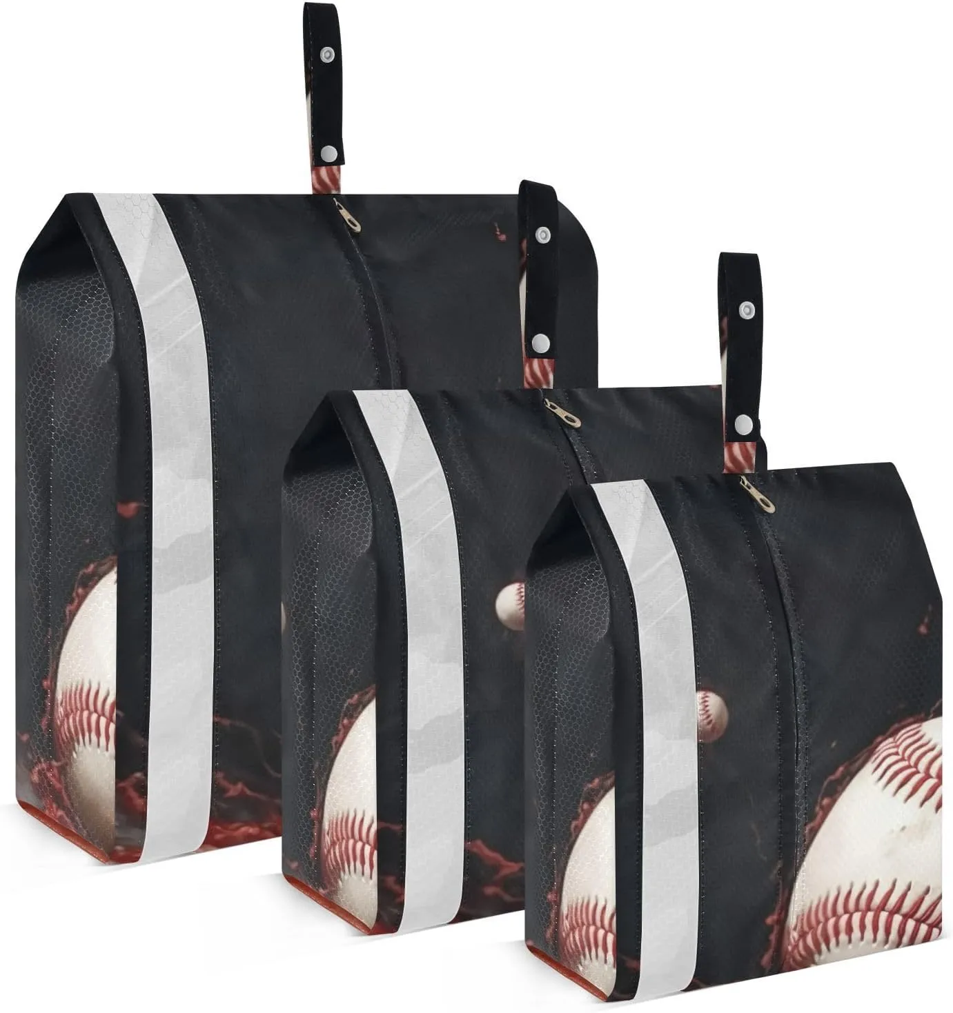 Baseball Compression Packing Cubes, 3pcs Compressible Expandable Travel Packing Organizer, Travel Cubes for Suitcase Carry On