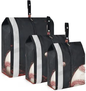 Baseball Compression Packing Cubes, 3pcs Compressible Expandable Travel Packing Organizer, Travel Cubes for Suitcase Carry On