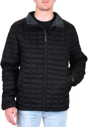 Ben Sherman Men's Quilted Lightweight Packable Puffer Coat Black Size L
