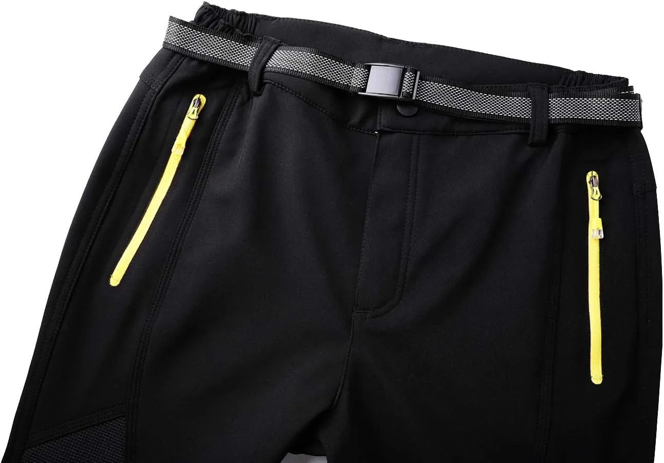BenBoy Women's Outdoor Waterproof Windproof Fleece Slim Cargo Snow Ski Hiking Pants