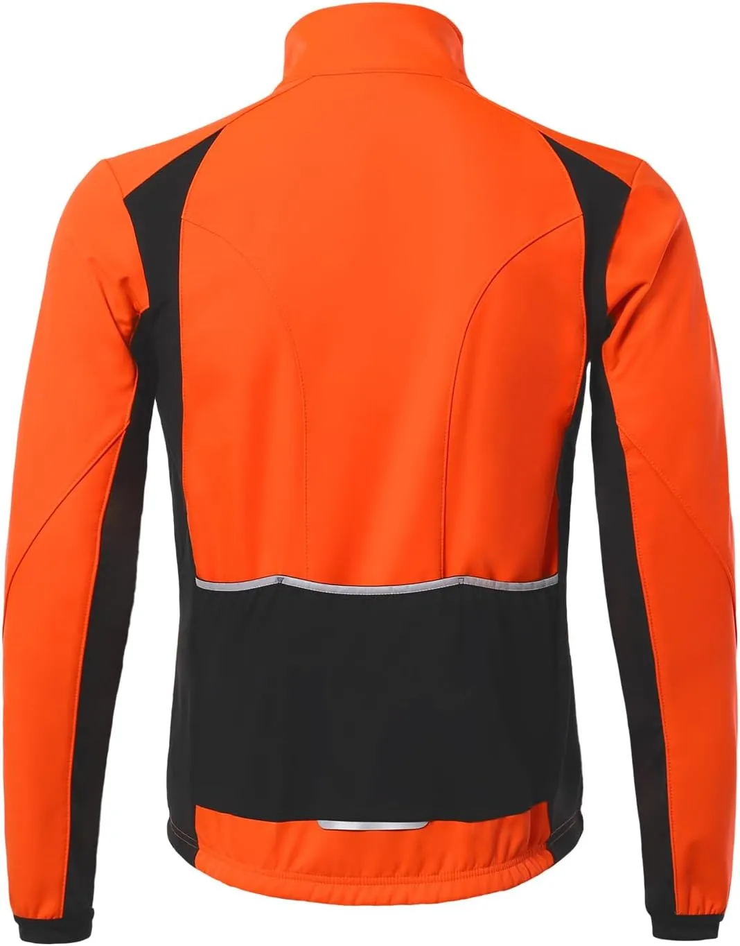 BERGRISAR Winter Cycling Jacket for Men with 6 Pockets Windproof Thermal Softshell Bike Jacket Running Windbreaker