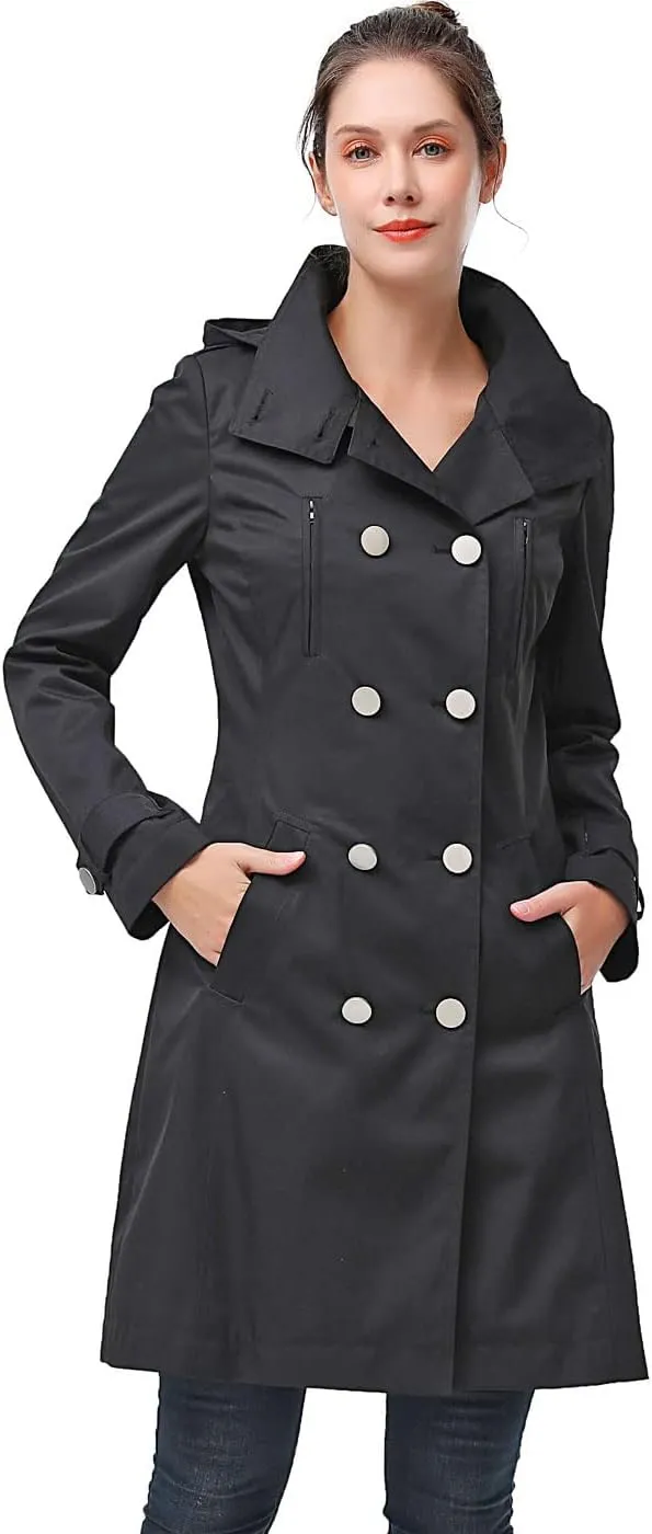 BGSD Women Amari Waterproof Hooded Trench Coat - Regular & Plus Size