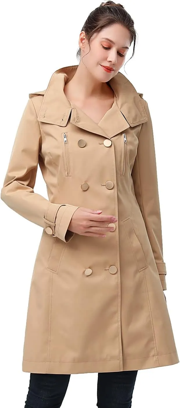 BGSD Women Amari Waterproof Hooded Trench Coat - Regular & Plus Size