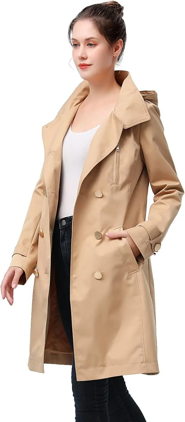 BGSD Women Amari Waterproof Hooded Trench Coat - Regular & Plus Size