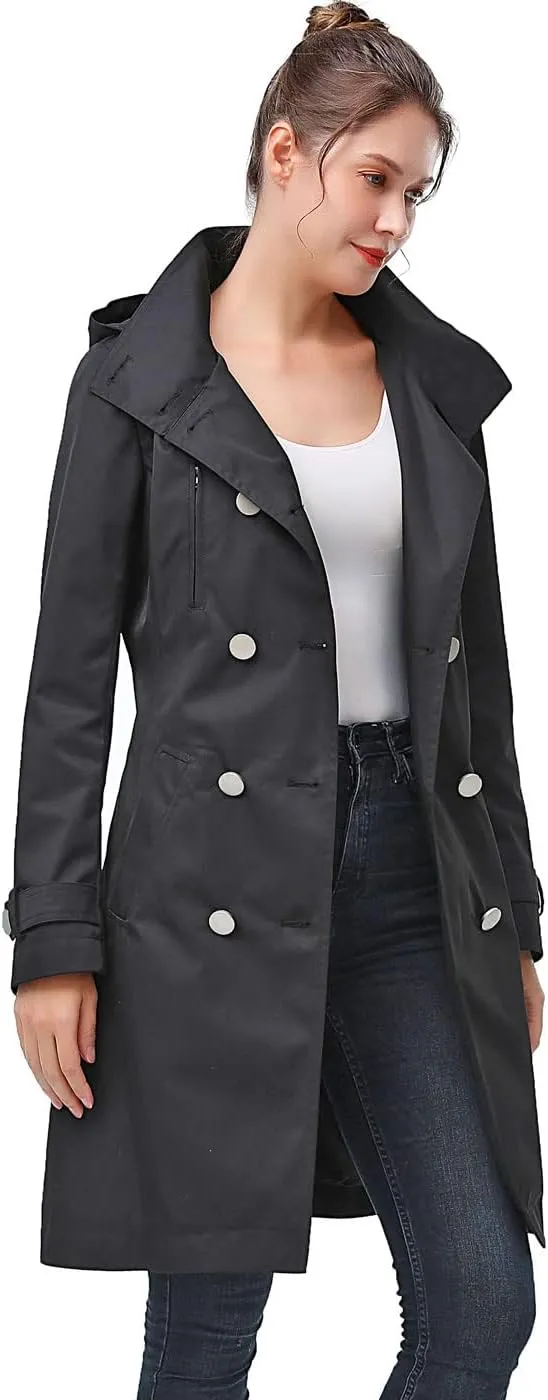 BGSD Women Amari Waterproof Hooded Trench Coat - Regular & Plus Size