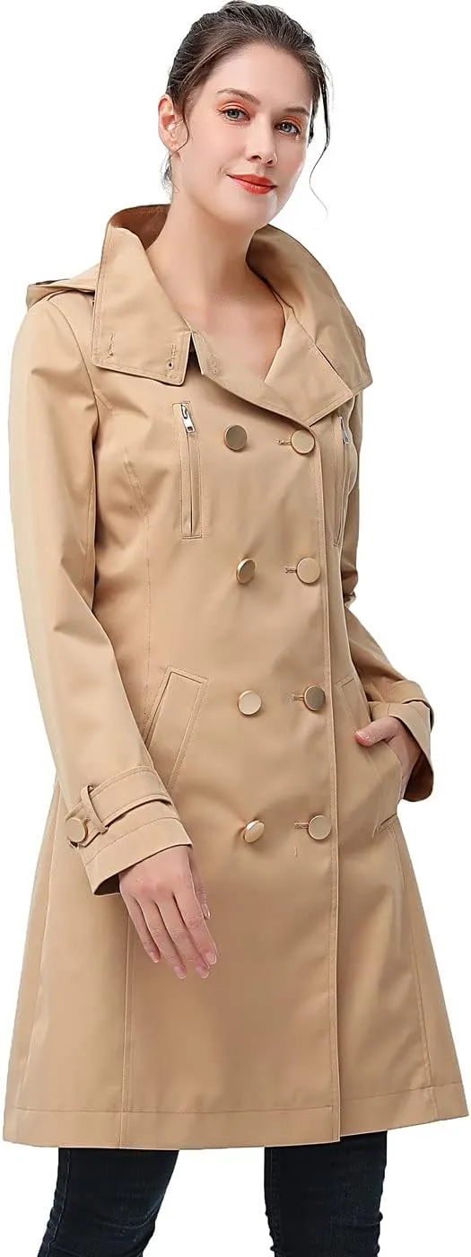 BGSD Women Amari Waterproof Hooded Trench Coat - Regular & Plus Size