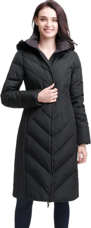 BGSD Women Marlene Waterproof Hooded Long Down Coat Novelty Winter Jacket - Regular & Plus Size