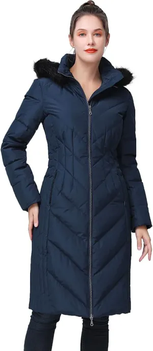 BGSD Women Waterproof Hooded Long Down Coat Novelty Winter Jacket - Regular & Plus Size