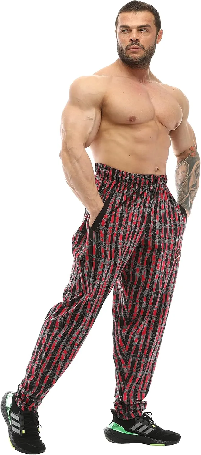 BIG SAM SPORTSWEAR COMPANY Men's Baggy Sweatpants with Pockets, Bodybuilding Active Wear Comfort Design Muscle Pants
