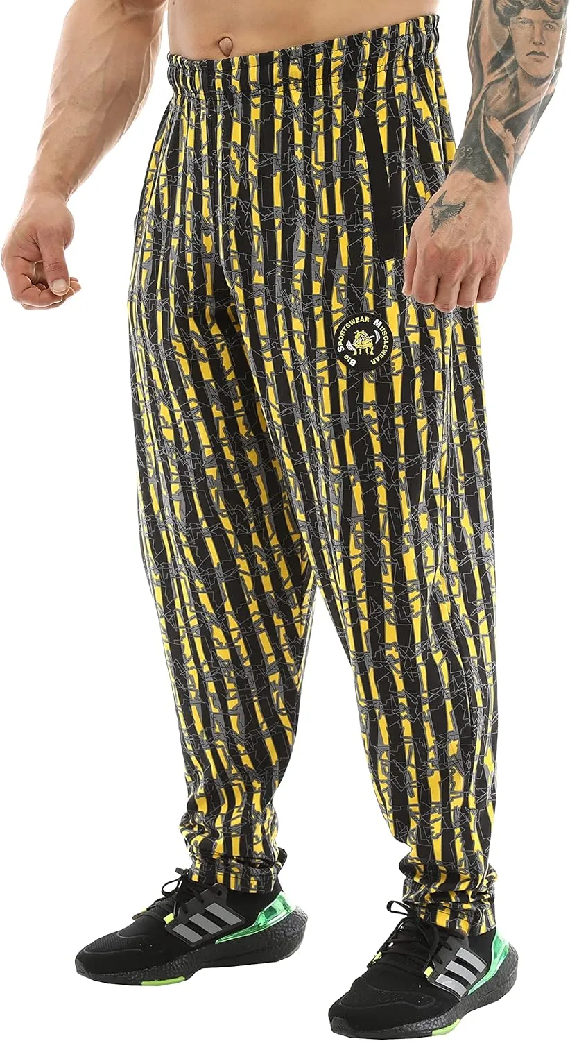 BIG SAM SPORTSWEAR COMPANY Men's Baggy Sweatpants with Pockets, Bodybuilding Active Wear Comfort Design Muscle Pants