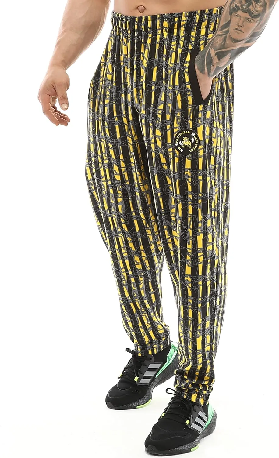 BIG SAM SPORTSWEAR COMPANY Men's Baggy Sweatpants with Pockets, Bodybuilding Active Wear Comfort Design Muscle Pants