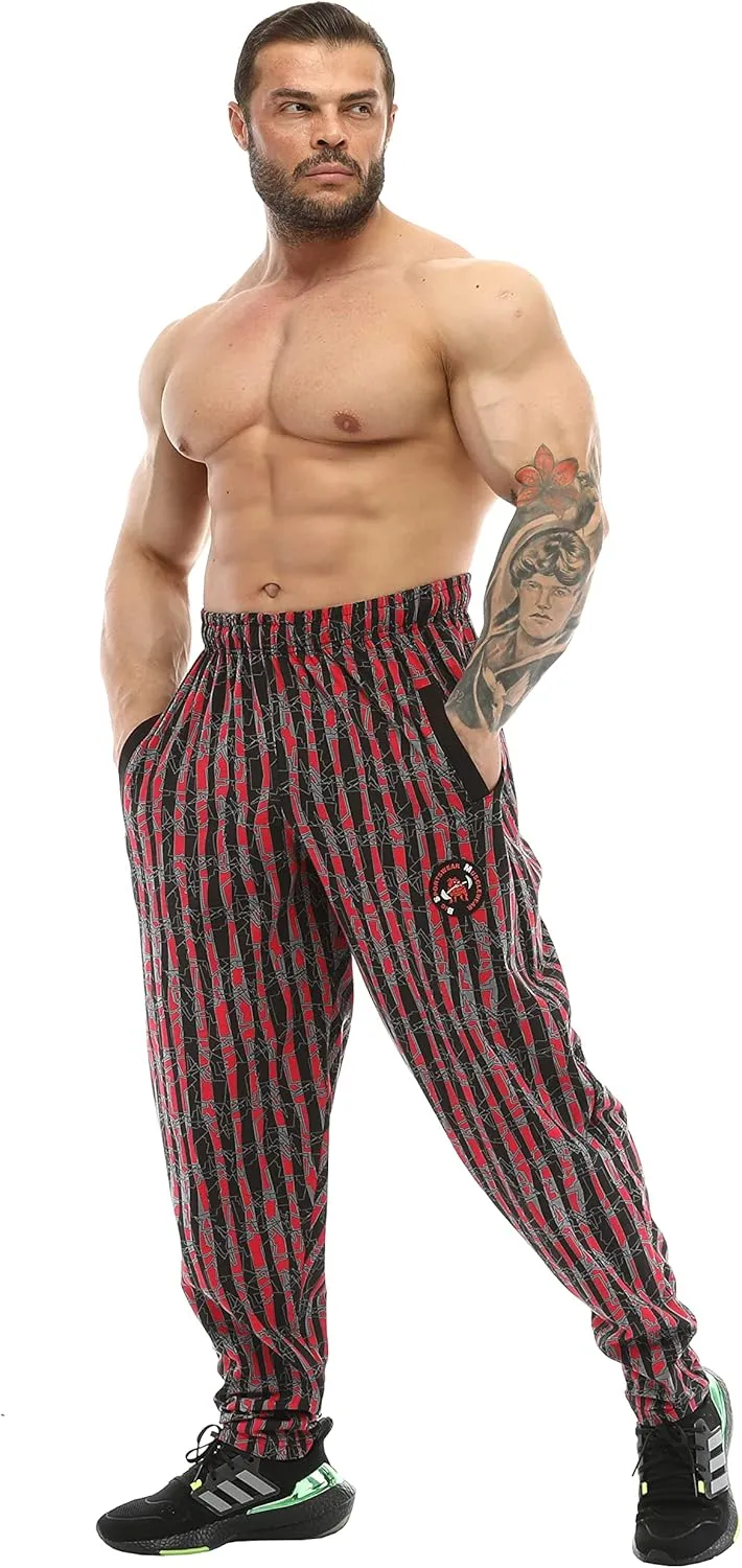 BIG SAM SPORTSWEAR COMPANY Men's Baggy Sweatpants with Pockets, Bodybuilding Active Wear Comfort Design Muscle Pants