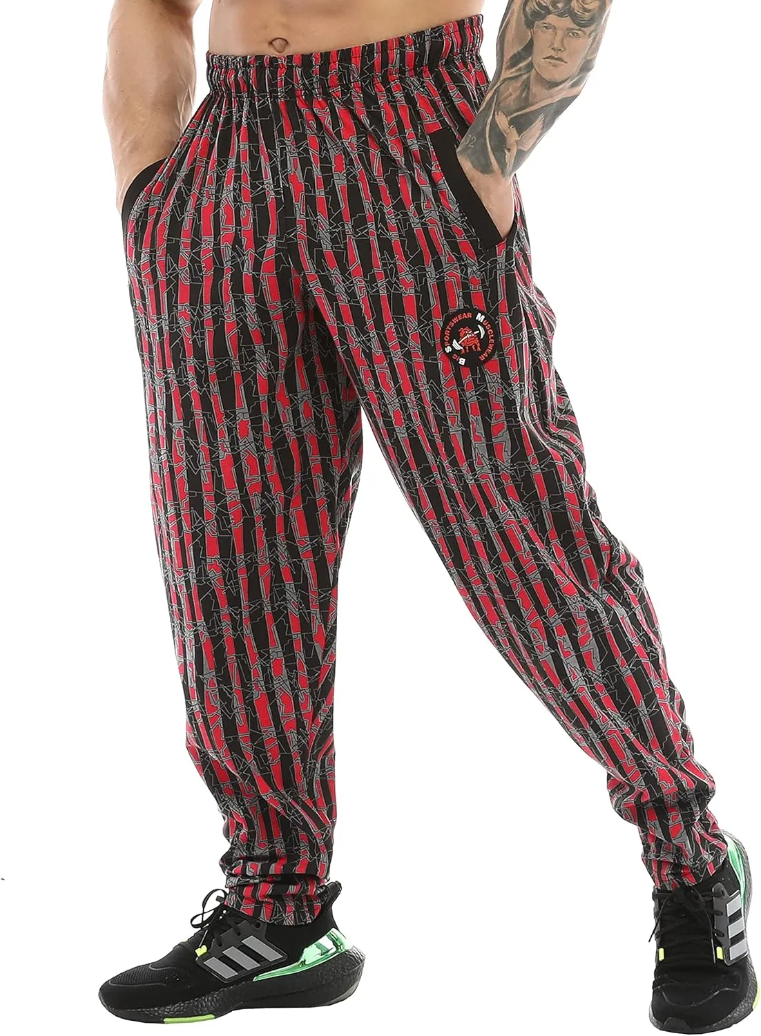 BIG SAM SPORTSWEAR COMPANY Men's Baggy Sweatpants with Pockets, Bodybuilding Active Wear Comfort Design Muscle Pants