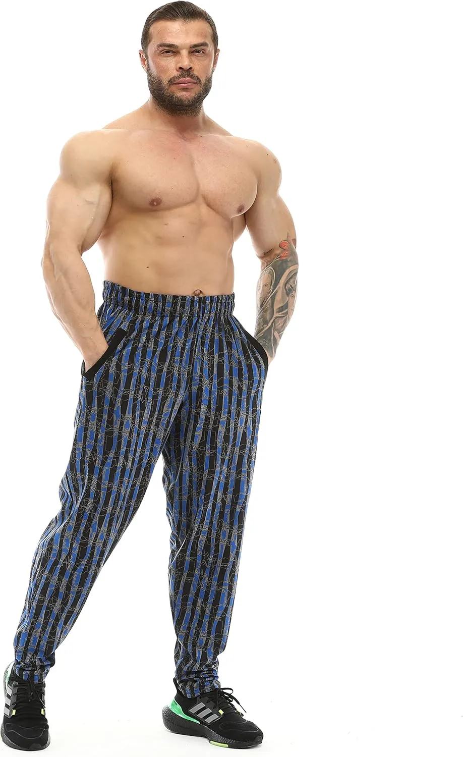 BIG SAM SPORTSWEAR COMPANY Men's Baggy Sweatpants with Pockets, Bodybuilding Active Wear Comfort Design Muscle Pants
