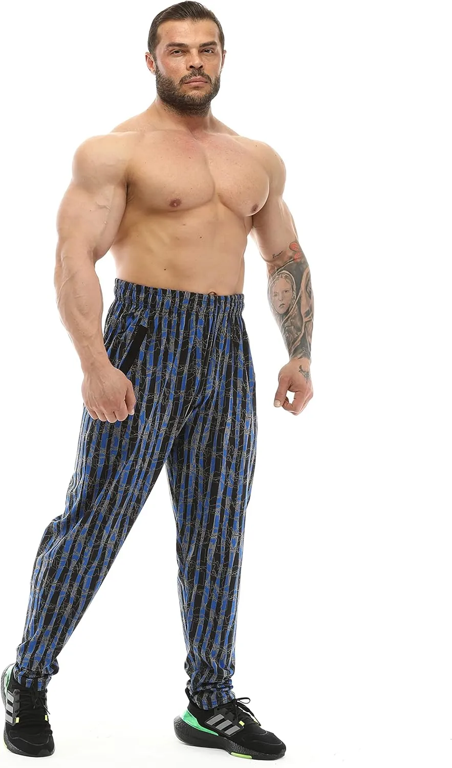 BIG SAM SPORTSWEAR COMPANY Men's Baggy Sweatpants with Pockets, Bodybuilding Active Wear Comfort Design Muscle Pants